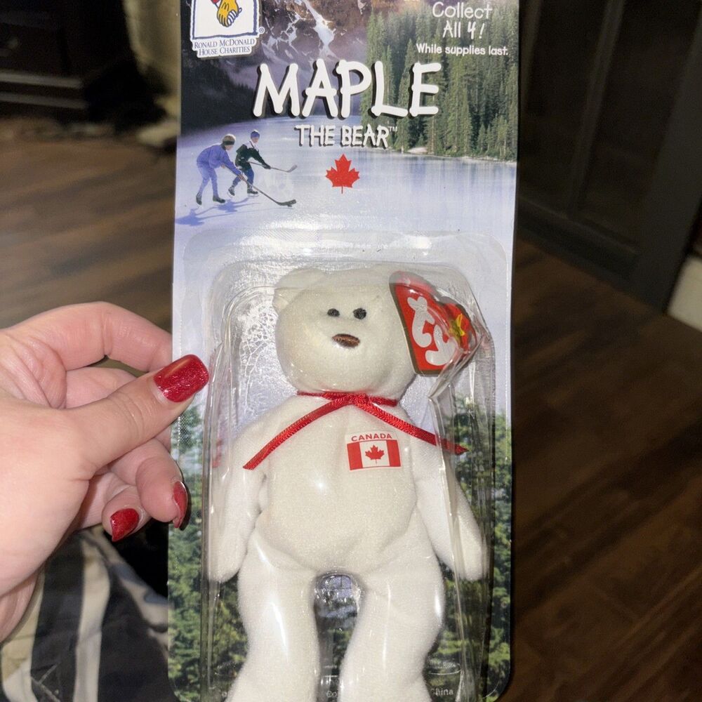 RARE Ty Beanie Baby Maple The Bear NIB 1993 1997 OAKBROOK McDonalds